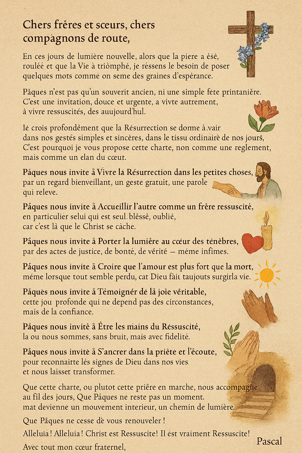Charte image paques bon